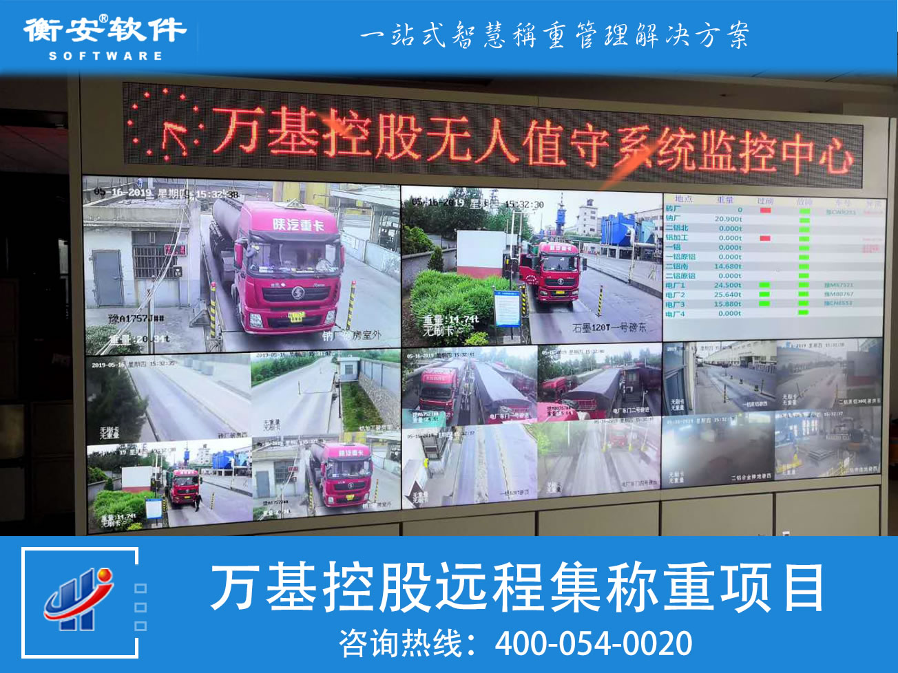 衡安遠程集中稱重管理系統